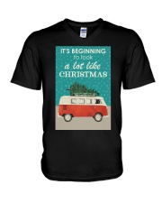 IT'S BEGINNING TO LOOK A LOT LIKE CHRISTMAS V-Neck T-Shirt tile