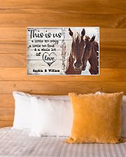 HORSES COUPLE - CUSTOM NAME 24x16 Poster poster-landscape-24x16-lifestyle-27