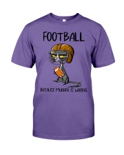 FOOTBALL BECAUSE MURDER IS WRONG Premium Fit Mens Tee tile