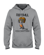 FOOTBALL BECAUSE MURDER IS WRONG Hooded Sweatshirt tile