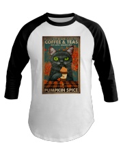 BLACK CAT BRAND MAKE FOR COFFEE AND TEAS Baseball Tee tile