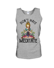 DON'T HATE MEDITATE Unisex Tank tile