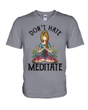 DON'T HATE MEDITATE V-Neck T-Shirt tile