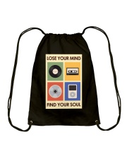 LOSE YOUR MIND FIND YOUR SOUL Drawstring Bag tile