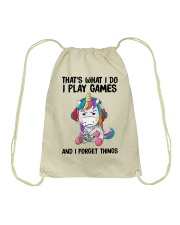 THAT'S WHAT I DO I PLAY GAMES AND I FORGET THINGS Drawstring Bag tile