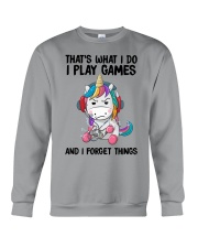 THAT'S WHAT I DO I PLAY GAMES AND I FORGET THINGS Crewneck Sweatshirt tile