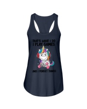 THAT'S WHAT I DO I PLAY GAMES AND I FORGET THINGS Ladies Flowy Tank tile