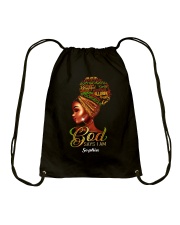 AFRO GIRL - CUSTOM NAME Drawstring Bag tile