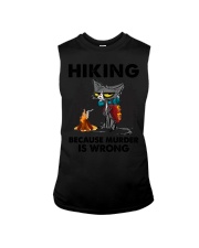 HIKING BECAUSE MURDER IS WRONG Sleeveless Tee tile