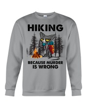 HIKING BECAUSE MURDER IS WRONG Crewneck Sweatshirt tile