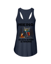HIKING BECAUSE MURDER IS WRONG Ladies Flowy Tank tile