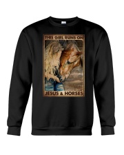 THIS GIRL RUNS ON JESUS ANS HORSES Crewneck Sweatshirt tile