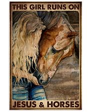 THIS GIRL RUNS ON JESUS ANS HORSES 11x17 Poster front