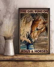 THIS GIRL RUNS ON JESUS ANS HORSES 11x17 Poster lifestyle-poster-3