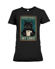 YOUR BUTT NAPKINS MY LORD Premium Fit Ladies Tee tile