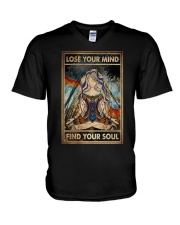 LOSE YOUR MIND FIND YOUR SOUL V-Neck T-Shirt tile