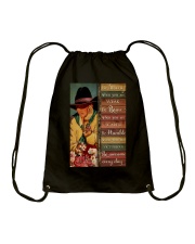 BE STRONG WHEN YOU ARE WEAK Drawstring Bag tile