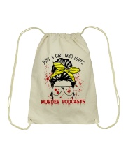 JUST A GIRL WHO LOVES MURDER PODCASTS Drawstring Bag tile