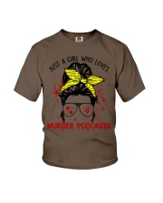 JUST A GIRL WHO LOVES MURDER PODCASTS Youth T-Shirt tile
