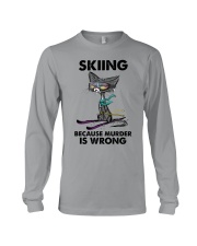 SKIING BECAUSE MURDER IS WRONG Long Sleeve Tee tile