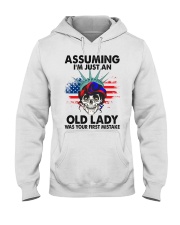 ASSUMING I'M JUST AN OLD LADY Hooded Sweatshirt front