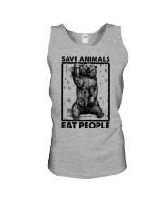 SAVE ANIMALS EAT PEOPLE Unisex Tank tile