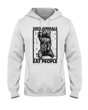 SAVE ANIMALS EAT PEOPLE Hooded Sweatshirt front