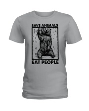 SAVE ANIMALS EAT PEOPLE Ladies T-Shirt tile