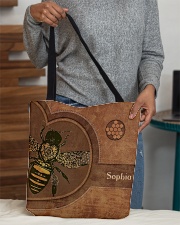 Bee Leather Pattern Print All-over Tote aos-all-over-tote-lifestyle-front-10