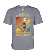 SLOTH LIFTING TEAM V-Neck T-Shirt tile