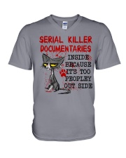 SERIAL KILLER DOCUMENTARIES V-Neck T-Shirt tile