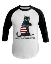 BEST CAT DAD EVER Baseball Tee tile