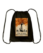 JUST A GIRL WHO LOVES BOOKS Drawstring Bag tile