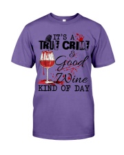 IT'S A TRUE CRIME AND GOOD WINE KIND OF DAY Premium Fit Mens Tee tile