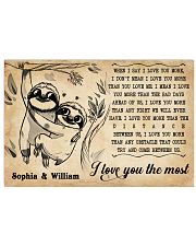 SLOTH - I LOVE YOU THE MOST - CUSTOM NAME 36x24 Poster front