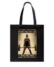 YOU DON'T STOP LIFTING Tote Bag tile