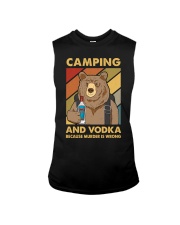 CAMPING AND VODKA BECAUSE MURDER IS WRONG Sleeveless Tee tile