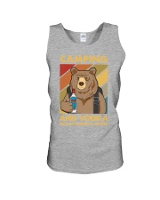 CAMPING AND VODKA BECAUSE MURDER IS WRONG Unisex Tank tile