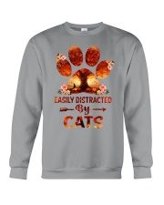EASILY DISTRACTED BY CATS Crewneck Sweatshirt tile