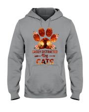 EASILY DISTRACTED BY CATS Hooded Sweatshirt tile