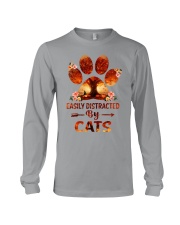 EASILY DISTRACTED BY CATS Long Sleeve Tee tile