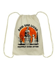 AND SHE LIVED HAPPILY EVER AFTER Drawstring Bag tile