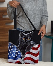 Cat Flag Leather Pattern Print All-over Tote aos-all-over-tote-lifestyle-front-10