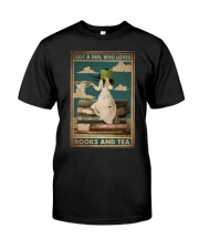 JUST A GIRL WHO LOVES BOOKS AND TEA Premium Fit Mens Tee tile