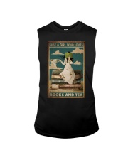 JUST A GIRL WHO LOVES BOOKS AND TEA Sleeveless Tee tile