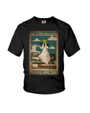 JUST A GIRL WHO LOVES BOOKS AND TEA Youth T-Shirt tile