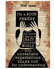 BOOK READER - CUSTOM NAME 11x17 Poster front
