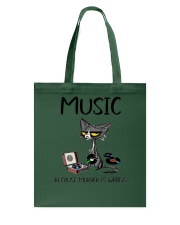 MUSIC BECAUSE MURDER IS WRONG Tote Bag tile