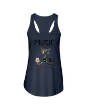 MUSIC BECAUSE MURDER IS WRONG Ladies Flowy Tank tile