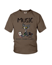 MUSIC BECAUSE MURDER IS WRONG Youth T-Shirt tile